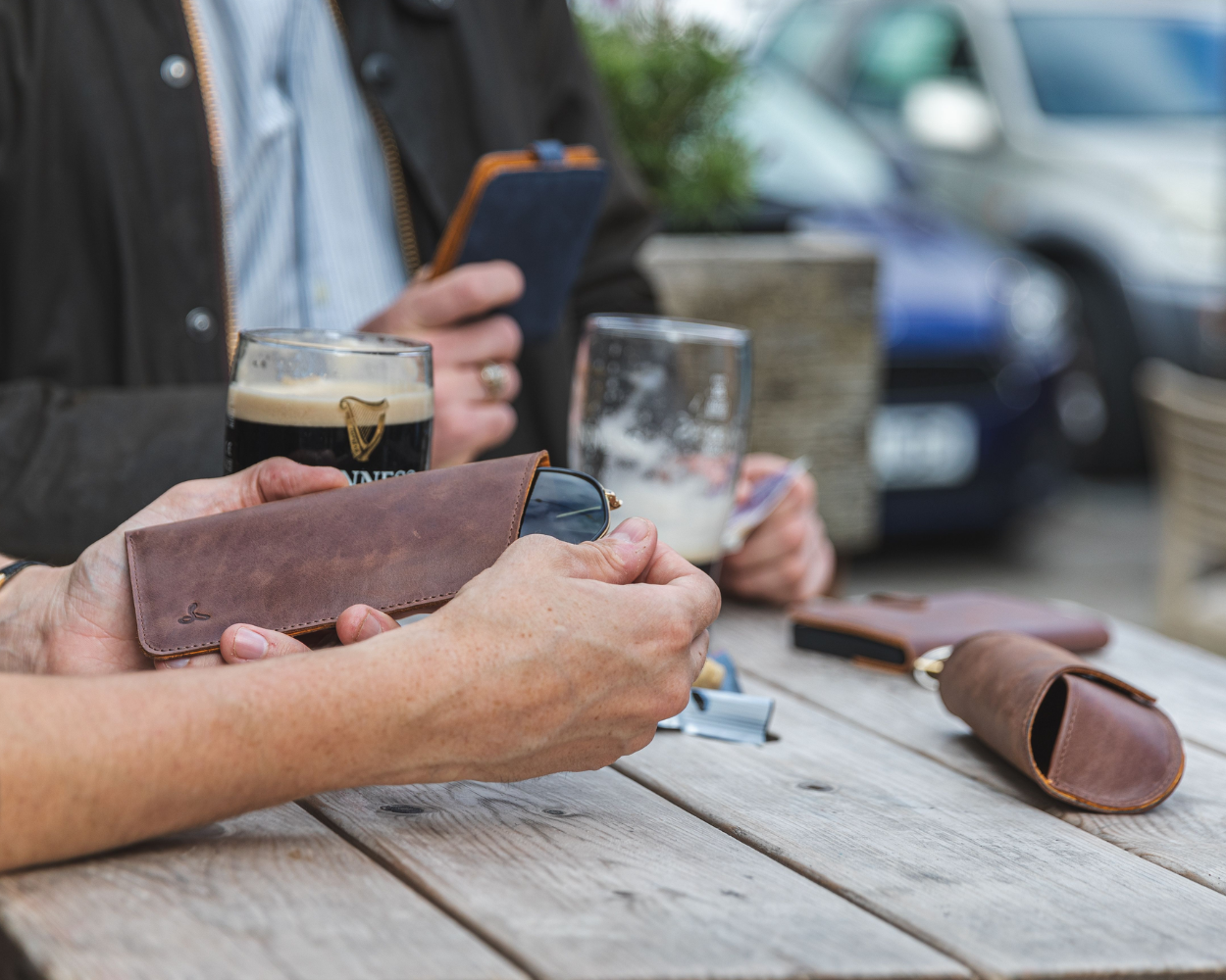 Vintage Leather Glasses Sleeve