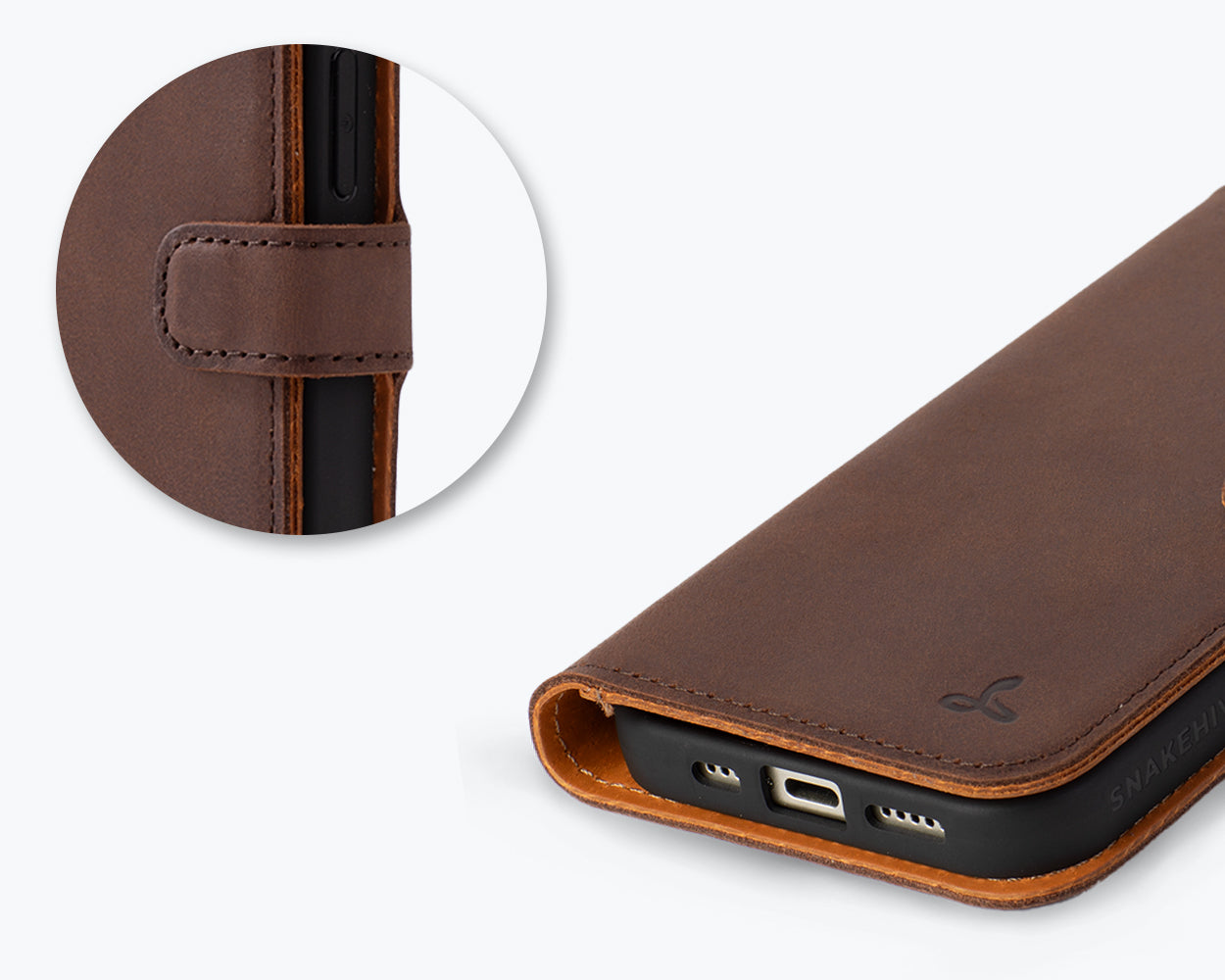 Apple iPhone 16 - Vintage Leather Wallet