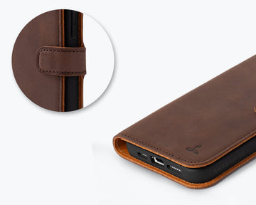 IPhone 15 Pro Max Leather Wallet Case