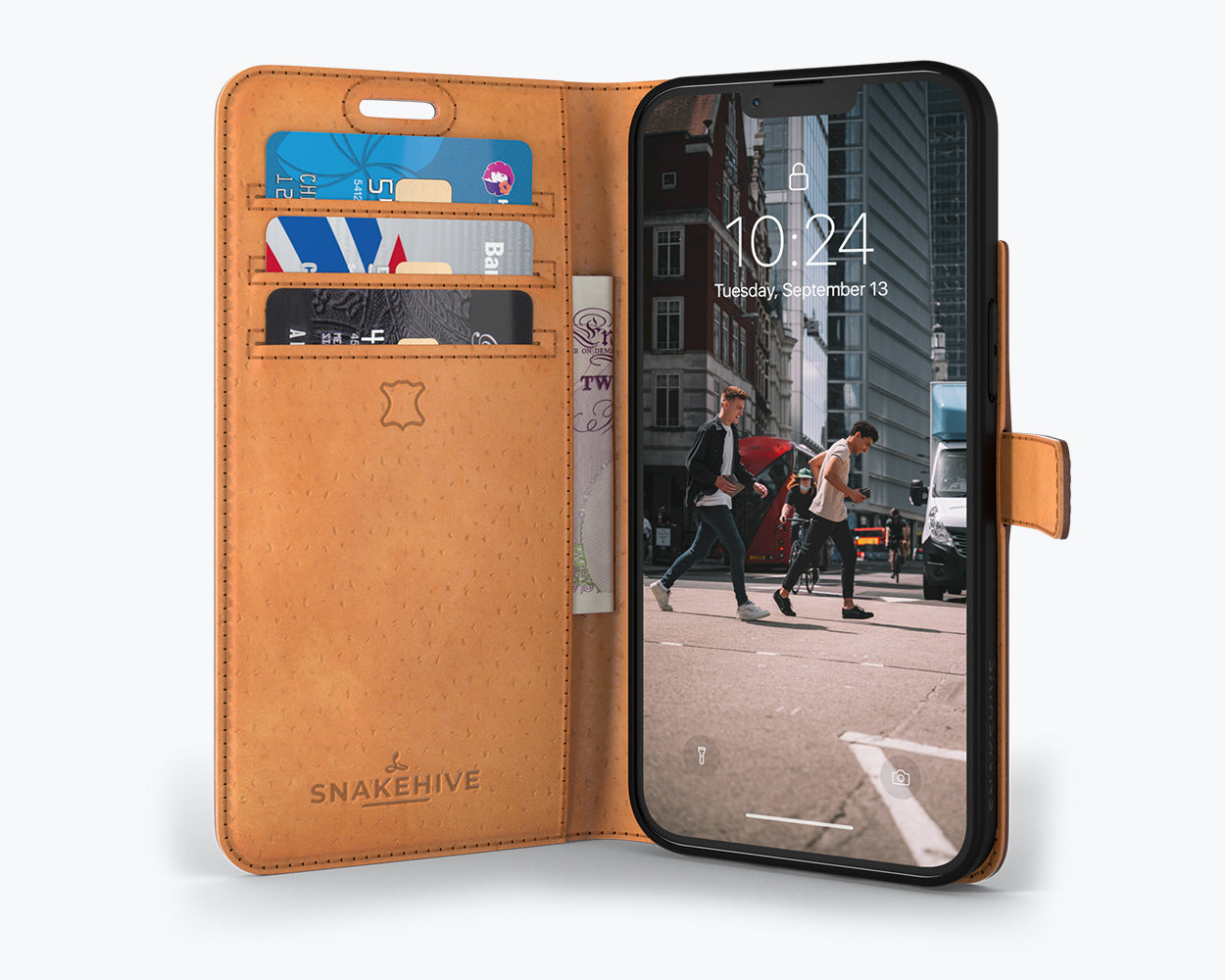 Apple iPhone 14 | Leather Wallet Case | Snakehive